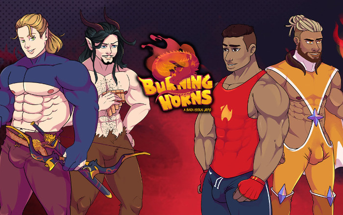 Cover von Burning Horns: A Bara Isekai JRPG