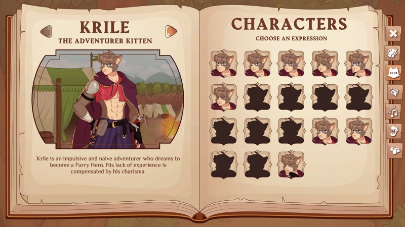 Burrow of the Fallen Bear – Screenshot 4: Spieloberfläche mit Menüs, Figuren oder Bedienelementen.