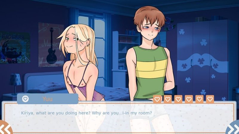 Cross Love (Ep.1) – Screenshot 1: Spieloberfläche mit Menüs, Figuren oder Bedienelementen.