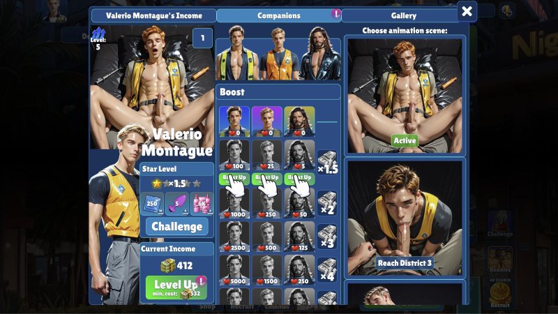 Idle Studs – Screenshot 2: Spieloberfläche mit Menüs, Figuren oder Bedienelementen.