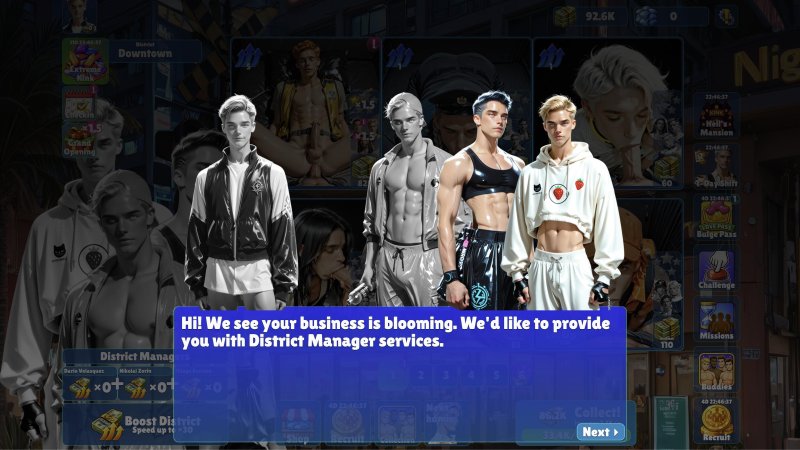 Idle Studs – Screenshot 4: Spieloberfläche mit Menüs, Figuren oder Bedienelementen.