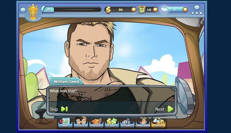 Men Bang – Screenshot 1: Spieloberfläche mit Menüs, Figuren oder Bedienelementen.